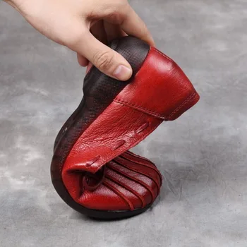 Dámske Topánky 2021 Jar Originálne Kožené Ploché topánky s Nízkym Podpätkom Bowknot Priedušná Sklzu Na Topánky Mäkké Dámske Mokasíny