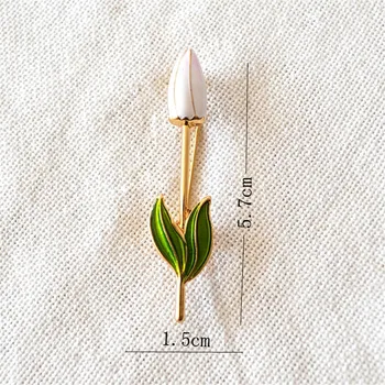 ENZE nové kvapka oleja lotosový kvet tulipánu žena brošňa zliatiny zinku príslušenstvo factory veľkoobchod módne kórejský štýl 2019 šperky