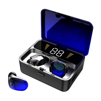 ES01 Bezdrôtové Slúchadlá, TWS Bluetooth Headset 5.0 Kontakt HD Stereo Bluetooth Headset (Modrá)