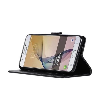 Effelon Nové puzdro Pre Samsung Galaxy On5(2016) J5 Prime G5700 PU Kožené puzdro Držiteľa Karty Embosované Sova Magnetické Flip Peňaženky Prípade