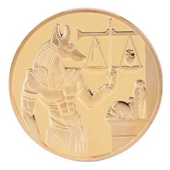 Egypt Smrti Chránič Anubis Mince Kópiu Pozlátené Mince Egyptský Boh Smrti Pamätné Mince Kolekcie Darček