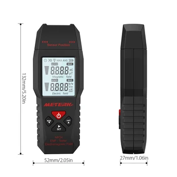 Elektromagnetické Pole Žiarenia Tester Meterk MK54 EMF Meter Prenosné Digitálne Počítadlo Dozimeter LCD Detektora Prenosné EMP Tester
