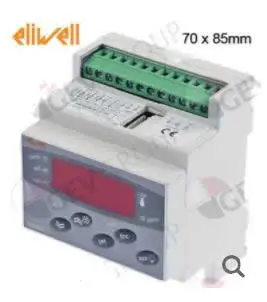 Elektronický regulátor ELIWELL typ EWDR985/CSLX model DR35DR0SCD700 montáž merania 70x85mm
