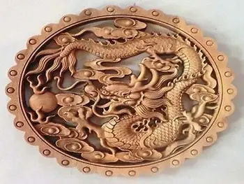 Estatua de dragón tallada a Mano Čína escultura de porovnanie de parc de madera de alcanfor.
