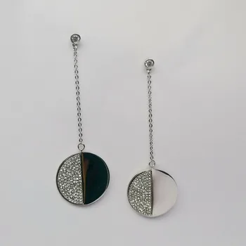 European and American fashion exquisite micro-zirconium disc earrings