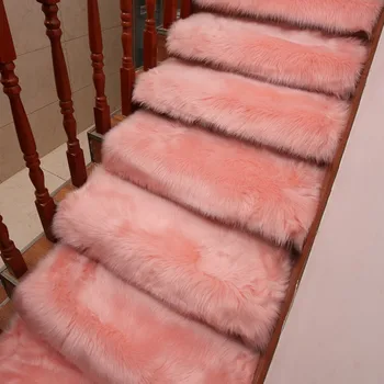 Európsky štýl schodisko mat plyšové non-slip stlmiť domácnosti rotujúce kroky lepidlo-free self-priming mat koberec