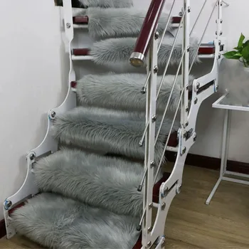Európsky štýl schodisko mat plyšové non-slip stlmiť domácnosti rotujúce kroky lepidlo-free self-priming mat koberec