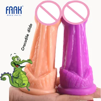 FAAK Zvierat Krokodíla Dildo Falošné Realistický Penis Dick Čierne Dildo Sexuálne Hračky pre Ženy Lesbičky Análny Zátka Zátka Sex Shop