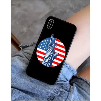 FHNBLJ Amerika USA Vlajka TPU Mäkké Silikónové Telefón puzdro pre iphone 11 Pro Max X XS MAX 6 6 7 8 Plus 5 5S 5SE XR SE2020