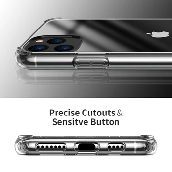 FLOVEME Vysokej Kvality Priehľadný Kryt Pre iPhone 11 Vybavené puzdro Pre iPhone 11 Pro XR X XS Max 7 8 Plus Ultra Tenké Zadný Kryt