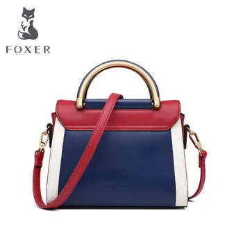 FOXER dizajnér tašky slávnej značky ženy tašky 2020 nové módne patchwork luxusné kabelky ženy kožená taška cowhide tote tašky