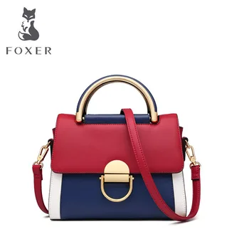 FOXER dizajnér tašky slávnej značky ženy tašky 2020 nové módne patchwork luxusné kabelky ženy kožená taška cowhide tote tašky