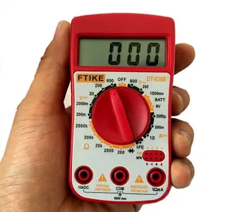 FTIKE DT830B+ Mini digitálny multimeter, multi-funkčná, jednoduché ovládanie, ľahko sa prenáša.