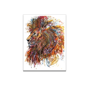 Farebné Abstraktné Lev, Kráľ Zvierat Plagát Plátno Tlačiť Maľovanie Na Stenu Umenie Obývacia Izba Domáce Dekorácie