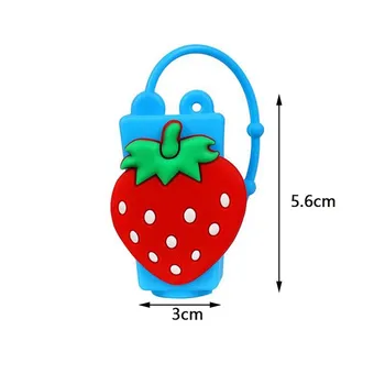 Farebné Ovocie Potraviny Silikónové Mini Hand Sanitizer Držiteľ Cestovného Prenosné Gél Držiteľ Hangable Kvapaliny Zásobník Kontajnerov Nové