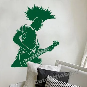 Fashion art design lacné vinyl domáce dekorácie punkovej hudby spevák stenu, nálepky krásne izba dekor populárne gitarista a obtlačky