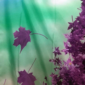 Fialová Láska Strom Sprchové Závesy Kúpeľňa Opony Vysoko Kvalitné 3D Ružové Listy Nepremokavé Tkaniny Vaňa Záves s 12 Háčiky