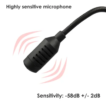 Flexibilné Mini Chatovanie Stretnutie Spev Nahrávanie Mikrofón s 3,5 mm Káblové Mic