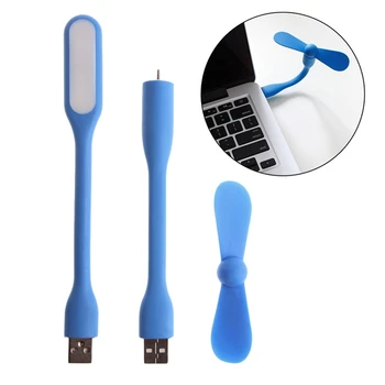 Flexibilné USB Ventilátor USB LED Svetlo na Čítanie Pre MacBook Notebook Notebook PC Power Bank 4XFB
