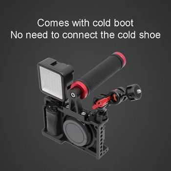 Fotoaparát Klietka Pre Sony A6000 / A6300 Studenej Obuvi 1/4 cm Montáž Body A Vstavané Studenej Obuvi