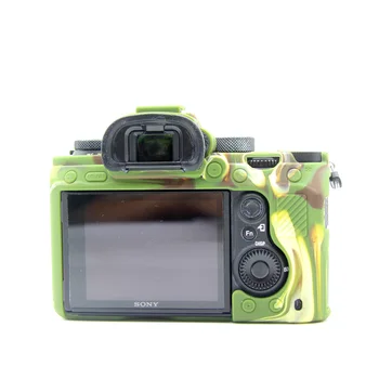 Fotoaparát Telo Kryt puzdro pre Sony A72 A7S2 A7R2 A73 A7R3 A9 Mäkké Silikónové Pokožku Pružnú Textúru Kamufláž Taška
