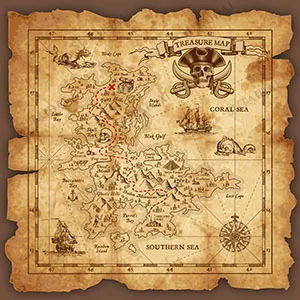 Fotografie Pozadie Pirate Treasure Map Cartoon Gobelín Ostrov Prop Textílie Fotografie Pozadie Photocall Photobooth