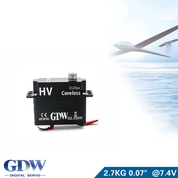 GDW DS1906 Fix-krídlo Príslušenstvo Vysokej Rýchlosti Kovový Digitálny Coreless Serva Fit Fix-krídlo/DLG/F3K