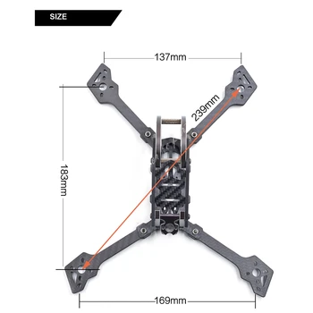 GEPRC Mark3 HB56 239mm Uhlíkových Vlákien Rám Auta pre Freestyle FPV RC Drone Časti