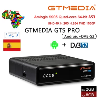 GTMEDIA GTS PRO TV Prijímač Android 6.0 Smart TV BOX S905D 2G 8G HD 3D 2.4 G WiFi Google Play Youtub Media Player obchod