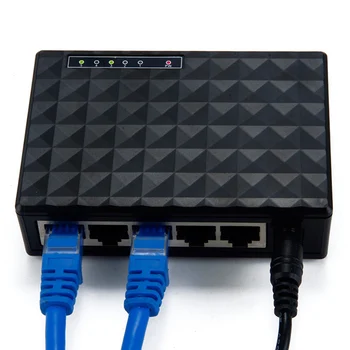 Gigabit Switch Hub Mini 5-Port Ethernet Exchange Ploche Sieťový Adaptér LAN