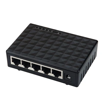 Gigabit Switch Hub Mini 5-Port Ethernet Exchange Ploche Sieťový Adaptér LAN