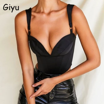 Giyu Sexy Topy, Nočný Klub Strany Košieľka Blúzka Ženy 2020 Jeseň Leto V Krku Backless Blusas Femininas Vintage Oblečenie Camis
