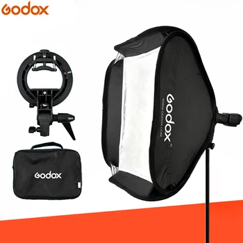 Godox Ajustable Flash Softbox 80 cm * 80 cm + S typ Stenu Mount Kit pre Blesk Speedlite Studio Streľba