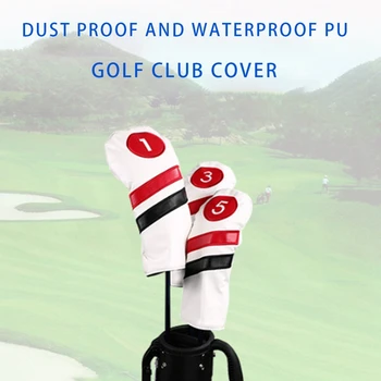 Golf Club 1 3 5 Dreva Headcovers Ovládač / Fairway Záchranu Lesa / Hybrid PU Kože Hlavy Pokrýva Nastaviť Protector