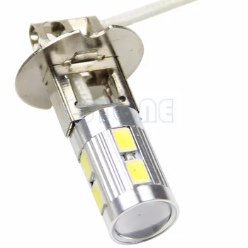 H3 White 10 LED 5630 SMD LED Car Auto Bulb Tail Turn Fog Driving Light High Beam #1