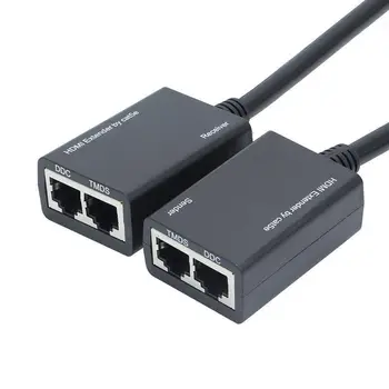 HDMI Cez CAT5e CAT6 LAN Ethernet Balun Extender Repeater Až 100 stôp 1080P NK-Nakupovanie