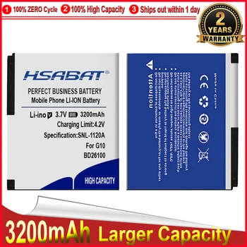 HSABAT 3,7 V 3200mAh Vysoká Kapacita Batérie BD26100 Použiť PRE HTC Desire HD A9191 G10 7 Surround T8788 Inspire 4G A9192