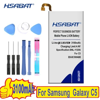 HSABAT Nový Top Značky 3100mAh Batérie pre Samsung Galaxy C5 SM-C5000 EB-BC500ABE