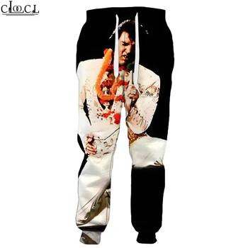 HX Najnovší Rockový Spevák Elvis Presley 3D Tlač Muži Ženy Jeseň Zábavné Bežné Nohavice Unisex Streetwear Tepláky Drop Shipping