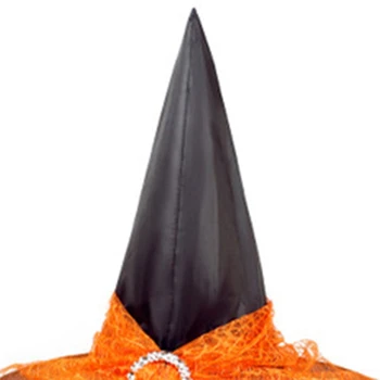 Halloween Dekorácie, Rekvizity Čarodejnice Klobúk Dospelých Detí Cosplay Čarodejnice Headdress Zdobiť