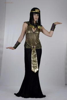 Halloween Exotická Čierna Zlatá Dospelých Sexy Ženy, Pletenie Egyptský Štýl V Pohode Cosplay Kostým Pre Výkon Alebo Maškaráda Strany