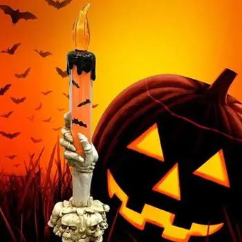 Halloween Sviečka Svetlá LED Lebky svietnik Kostra Ghost Strane Flameless Obce Halloween Dekor Bar Batérie Dekor