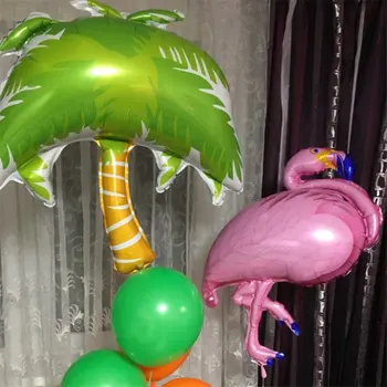 Havajská Párty Dekorácie Flamingo Girlandy Balóny Pre Luau Party Pláži Letné Tropické Narodeniny Dekorácie Dodávky