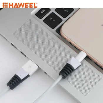 Haweel 2 KS Anti-break USB nabíjací Kábel Winder Ochranné puzdro pre Ochranu Rukáv