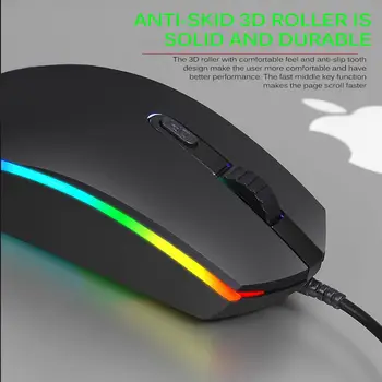 Herná Myš High-End Optické Profesionálny Herná Myš S 7 Svetlé Farby, LED Podsvietenie Ergonomický Dizajn Vhodný Pre CS LOL