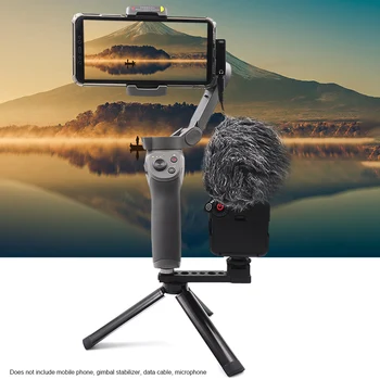 Hliníkové Zliatiny Vlog Video Selfie Profesionálne Gimbal Stabilizátor Multi-funkcie, LED Svetlo, Statív Držiak Pre DJI OSMO Mobilné 4 3
