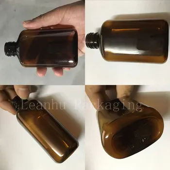 Hnedá Plastová Fľaša na Mlieko S Striebro Hliníkový Skrutkovací uzáver,125 ML Naplniteľné Šampón,Sprchový Gél Kontajner Prázdny Obal na Fľašu