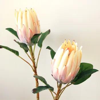 Hodváb Protea Cynaroides Umelé Cisára Kvet pre Svadobné Home Party Stôl Dekorácie Kvalitné Falošné Kvet