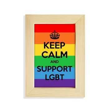 Homosexuálov, Lesbičiek a Transsexuálov Bisexuáli Vlajka LGBT Ploche Drevený fotorámik Obrázok Umenie Maľba 5x7 palec