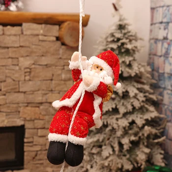 Horolezecké Lano Santa Claus Textílie, Vianočné Dekorácie Prívesok pre Xmas Party Domov Visí Drop Ornament Hogard